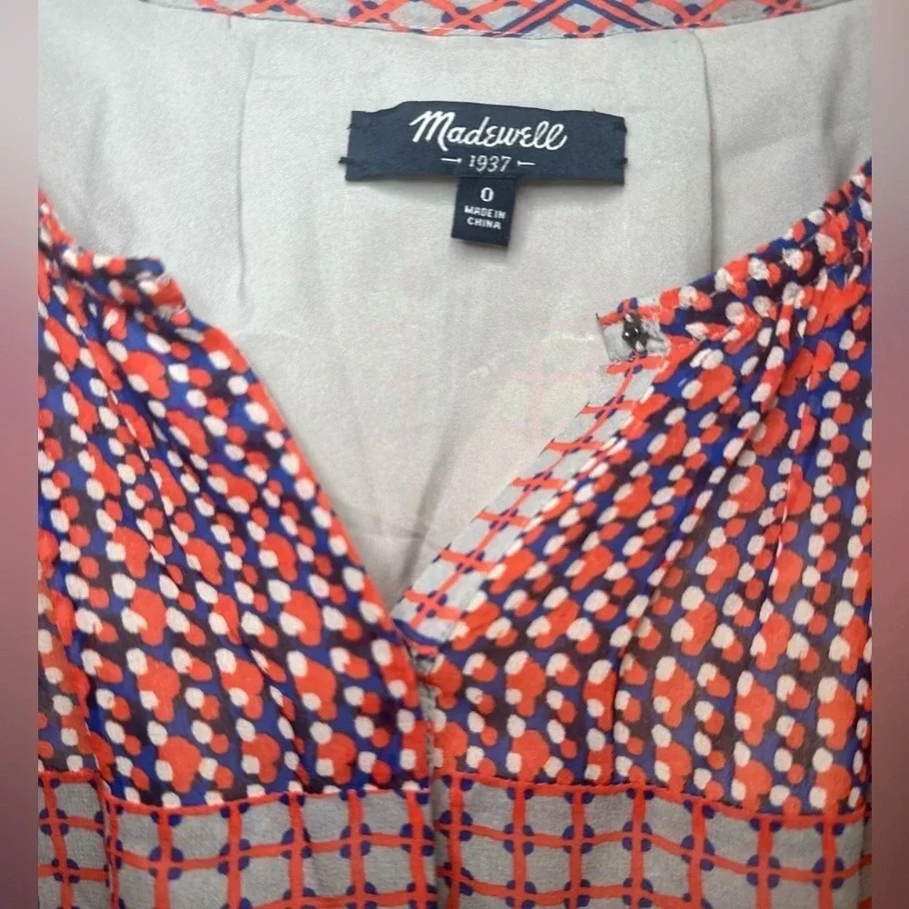 NWOT-Women’s Madewell Geometric Print Dress. Size 0. - Picture 9 of 9